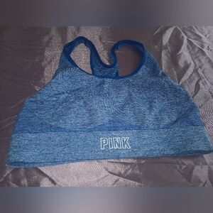 Victoria's Secret Seamless Lightly Lined Bra PINK Sport M Royal Blue Brassiere